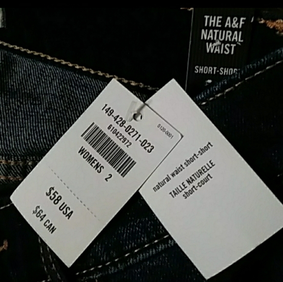 ❌SOLD❌Abercrombie & Fitch Natural Waist Jeans Short Sz 2 - Picture 14 of 14
